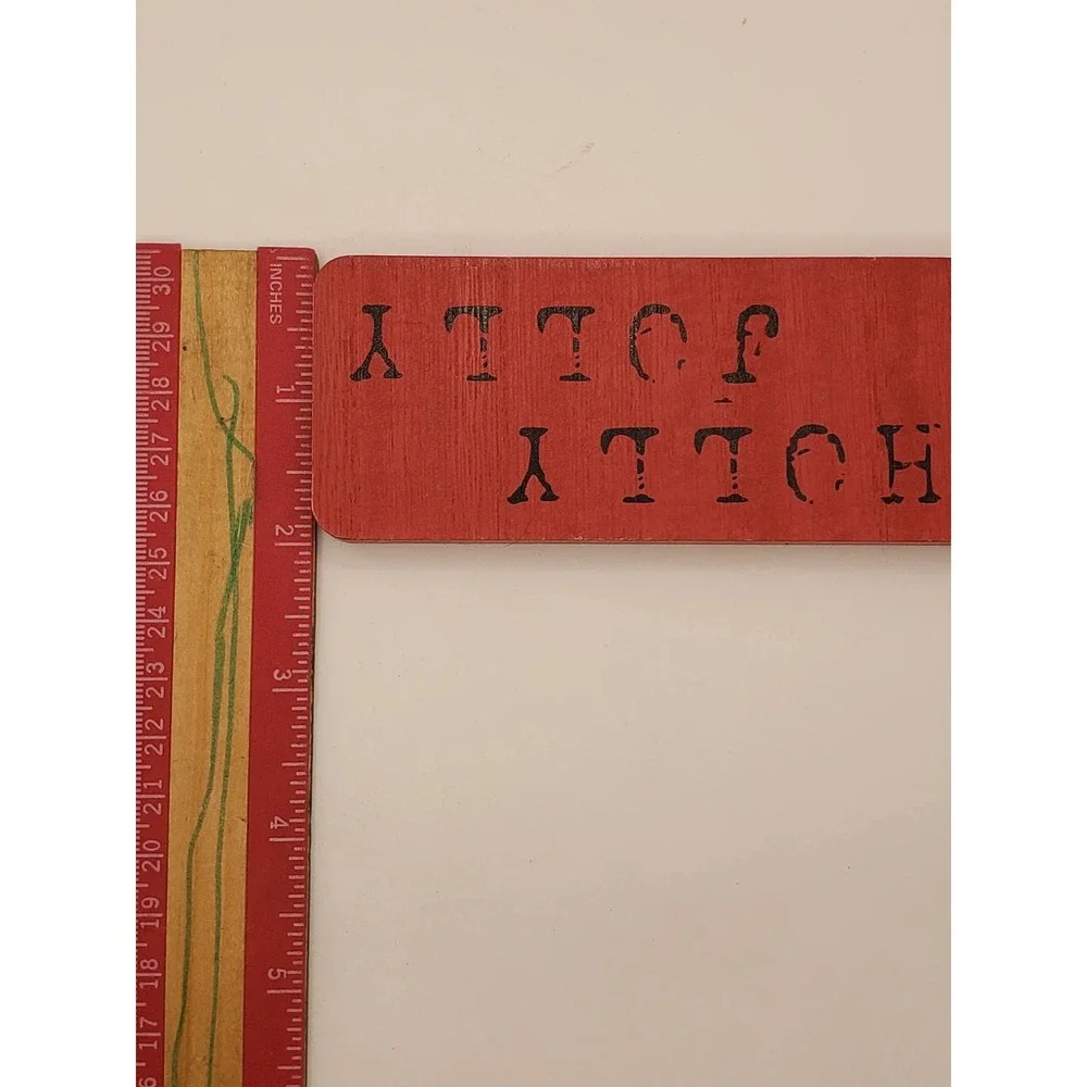 Holiday Time‎ Holly Jolly Red Wooden Christmas Hanging Sign Decor